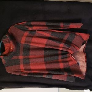 Plaid Women's Sweater - Perfect Peach